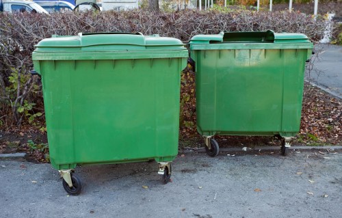 Waste collection trucks operating in Sanderstead