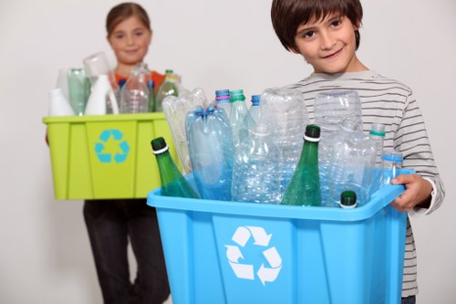 Professional waste removal team in action