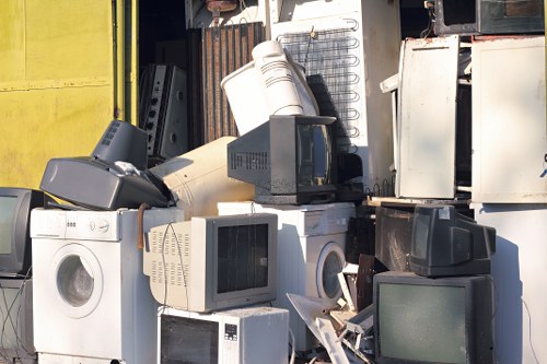 Professional waste clearance service in action
