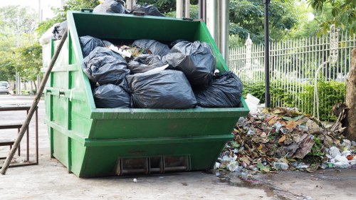 Recycling process in Sanderstead waste facility